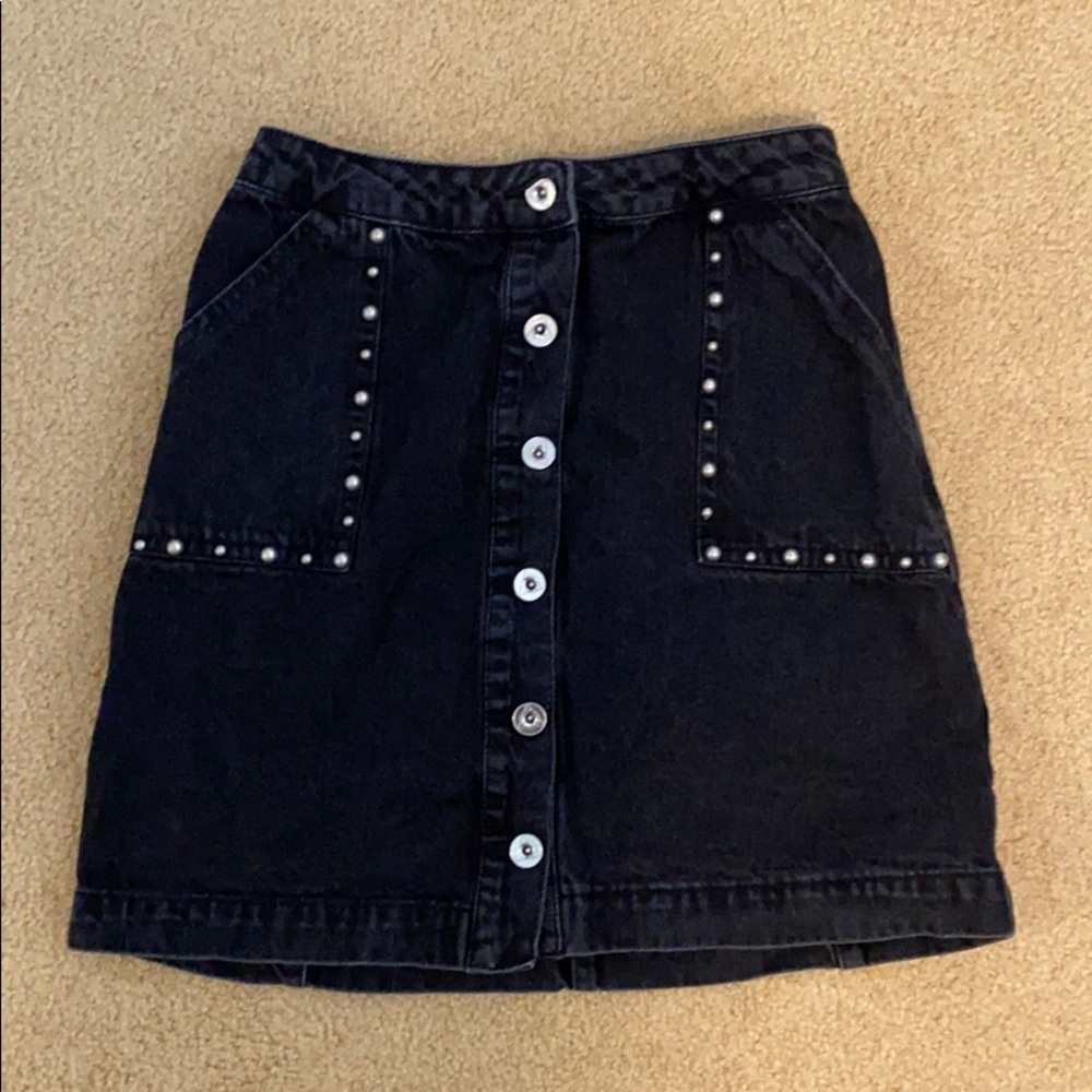 Gorgeous Missguided Black Denim Skirt